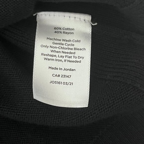 Talbots Women's Size Small Black Cardigan Button Down Cotton Blend - Picture 9 of 9